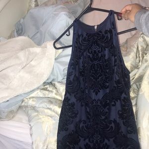 Formal navy blue dress